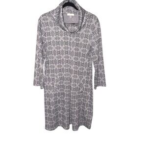 Tyler Boe‎ Jacquard Print Kim Dress Sz LG Medalion Tile Print w Pockets